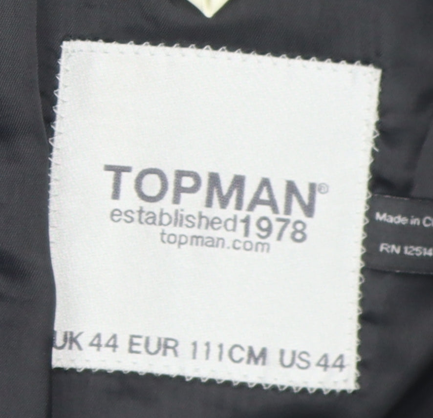 Topman Men’s Blue Slim Fit Blazer 44 - Casual Elegance
