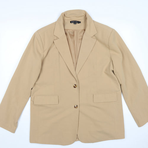 Motel Women's Beige Blazer Large Business Casual