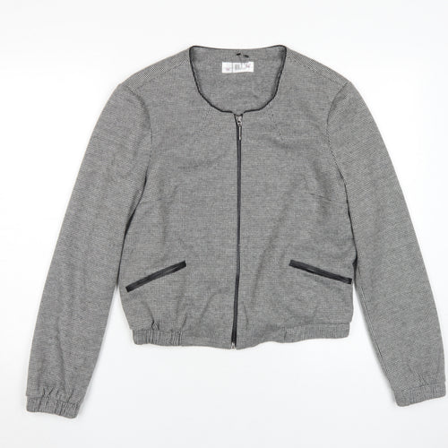 BAF Women's Grey Check Basic Jacket, Size 12