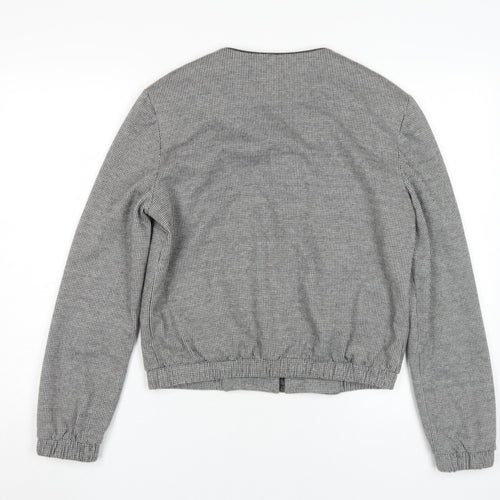 BAF Women's Grey Check Basic Jacket, Size 12