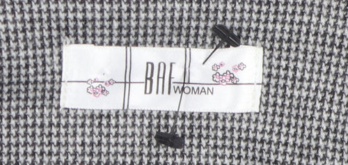 BAF Women's Grey Check Basic Jacket, Size 12