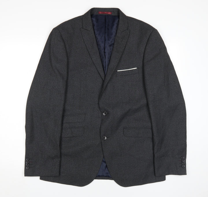 Burton Mens Black Slim Fit Blazer for Men Size 40R