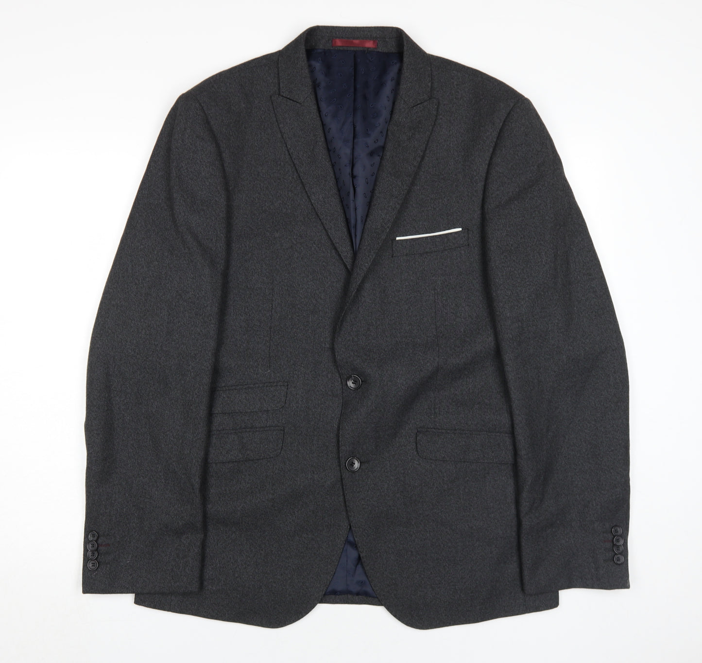 Burton Mens Black Slim Fit Blazer for Men Size 40R