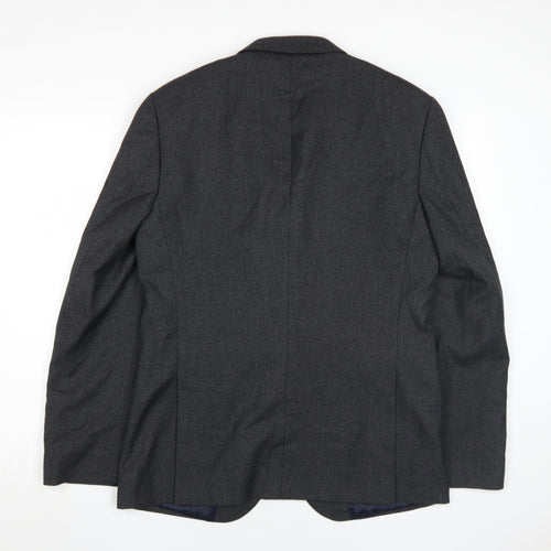 Burton Mens Black Slim Fit Blazer for Men Size 40R