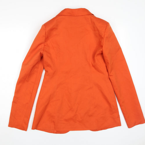 Missguided Women's Orange Blazer, Size 8, Tall Fit