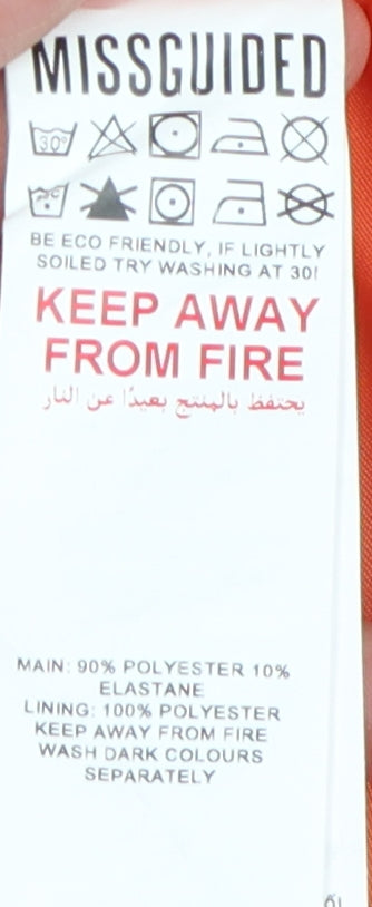 Missguided Women's Orange Blazer, Size 8, Tall Fit