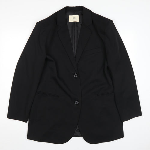 STR Black Unisex Adults Suit Jacket Size 12