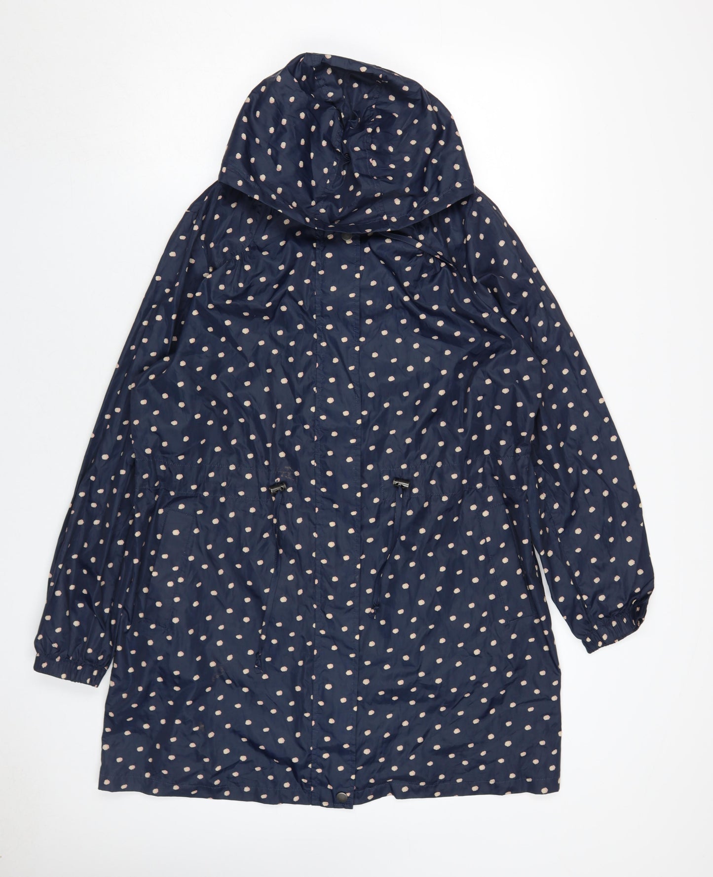 Marks and Spencer Women's Blue Polka Dot Rain Coat M