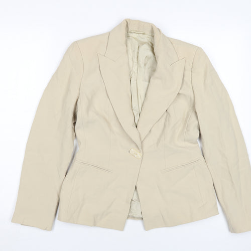 Marks and Spencer Women's Beige Blazer Size 10