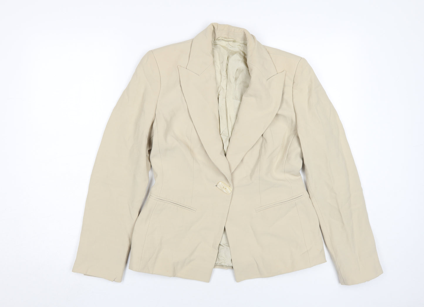 Marks and Spencer Women's Beige Blazer Size 10