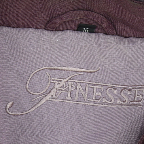 Finesse Women's Purple Parka Coat Size 16
