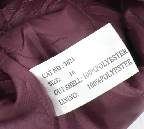 Finesse Women's Purple Parka Coat Size 16