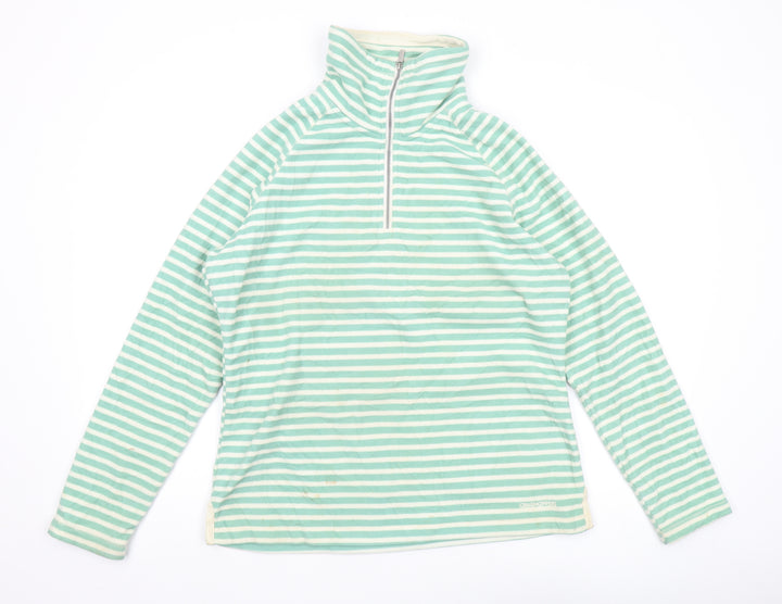 Craghoppers Women's Green Striped Pullover Sweatshirt Size 14