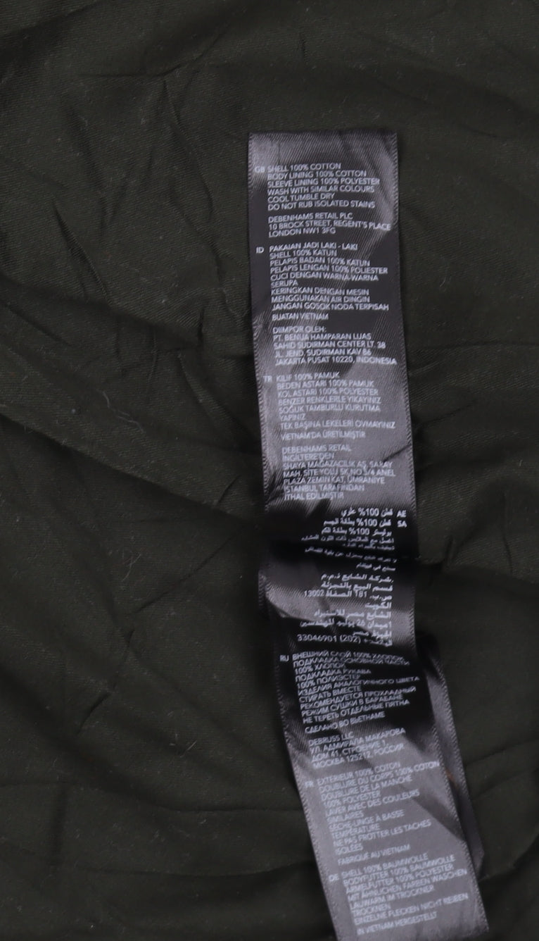 Racing Green Men's Green Cotton Jacket L Casual