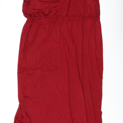 Oasis Women's Red Midi Slip Dress, Size 18 Sleeveless