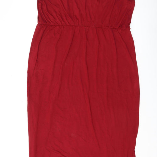Oasis Women's Red Midi Slip Dress, Size 18 Sleeveless