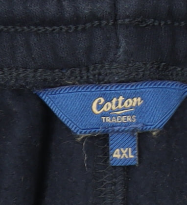 Cotton Traders Men's 4XL Blue Joggers - Relaxed Fit