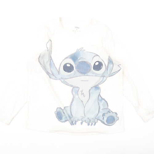 Disney Women's White S Lilo & Stitch Sweatshirt