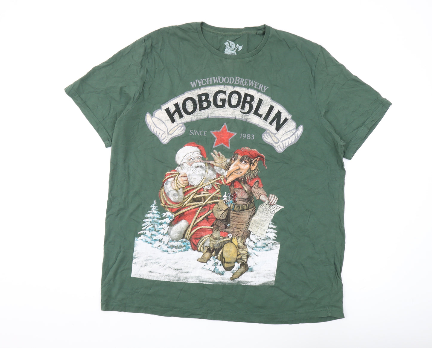 George Men's Green Graphic Print T-Shirt, Size 2XL