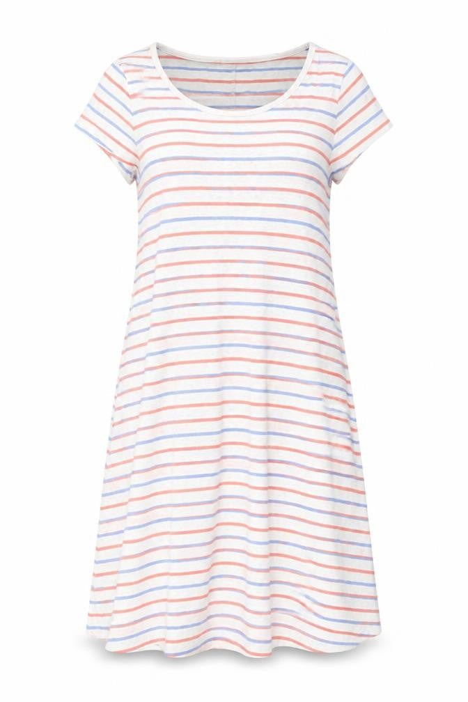Front view of Gap Women's Multicoloured Striped T-Shirt Dress S