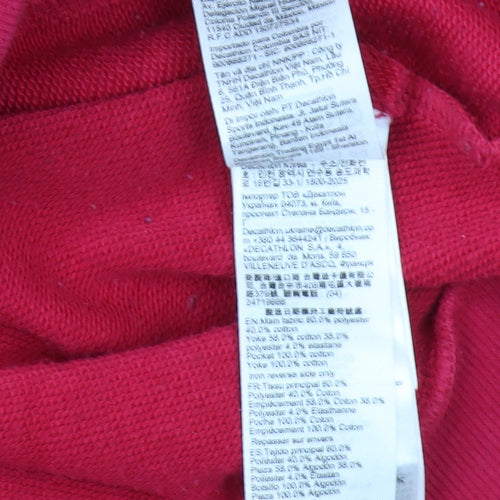 Decathlon Women's Red Full Zip Sweatshirt L
