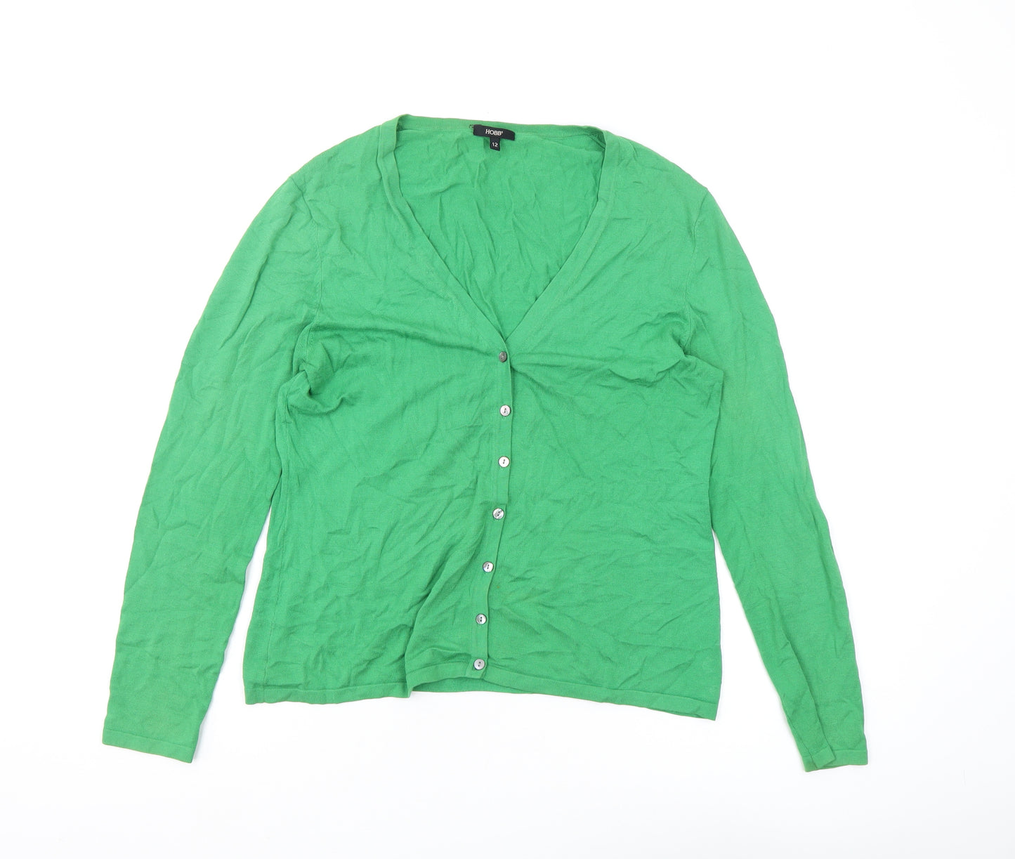 Hobbs Women's Green V-Neck Cardigan Size 12