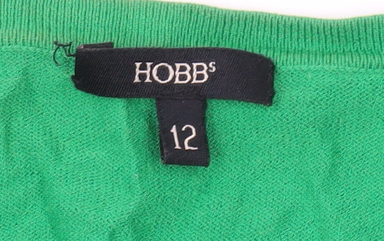 Hobbs Women's Green V-Neck Cardigan Size 12