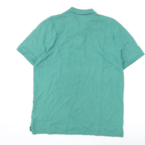 Gap Men's Green Polo Shirt - Size L, Short Sleeve