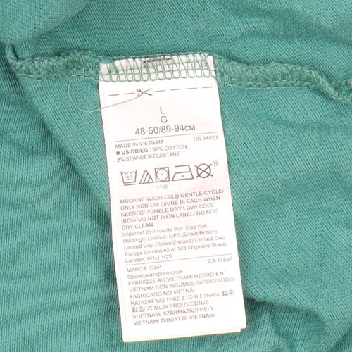 Gap Men's Green Polo Shirt - Size L, Short Sleeve