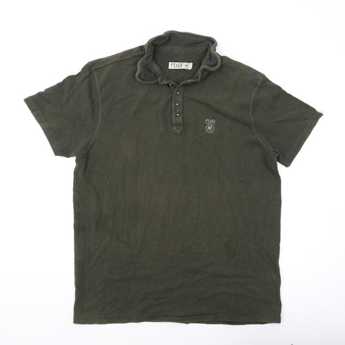 Fly53 Men's Green 2XL Cotton Polo Shirt Short Sleeve
