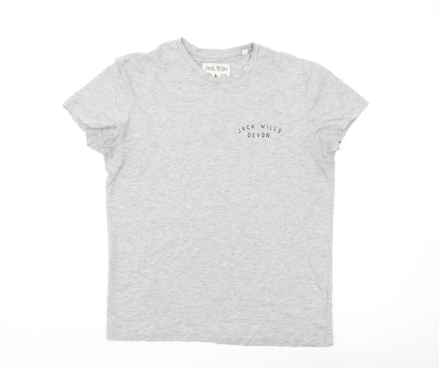 Jack Wills Men's Grey Short Sleeve Regular Fit T-Shirt
