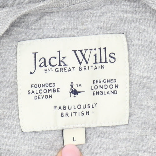 Jack Wills Men's Grey Short Sleeve Regular Fit T-Shirt
