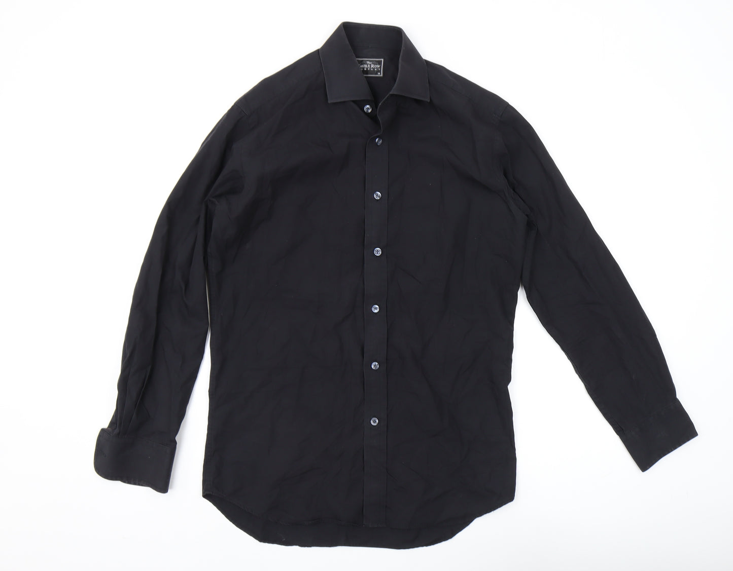 Savile Row Men's Black Long Sleeve Button-Up Shirt