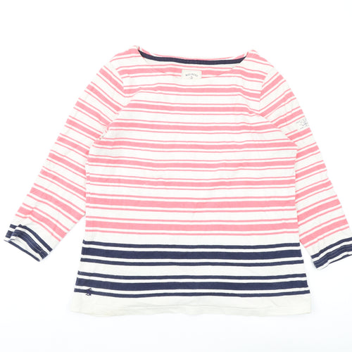 Joules Women's Striped T-Shirt, Size 12, Boat Neck Multicolour