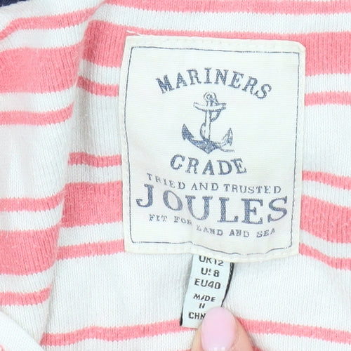 Joules Women's Striped T-Shirt, Size 12, Boat Neck Multicolour