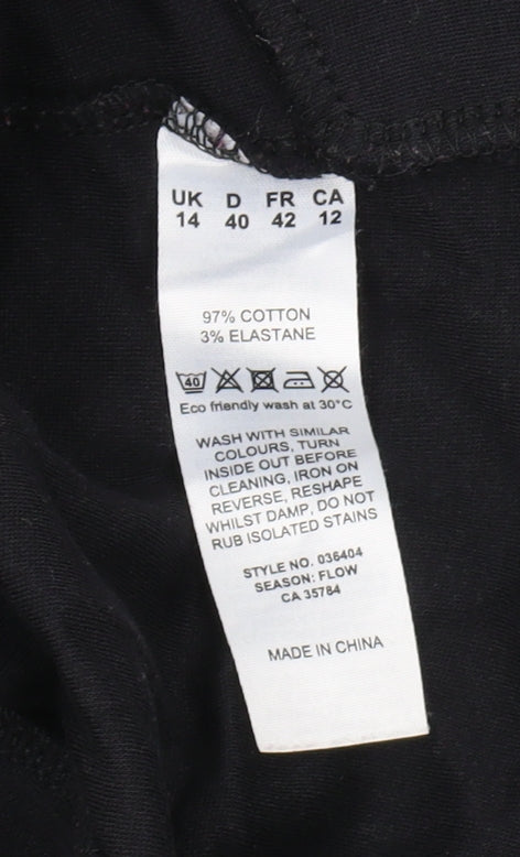 DASH Women's Black Full Zip Hoodie, Size 14