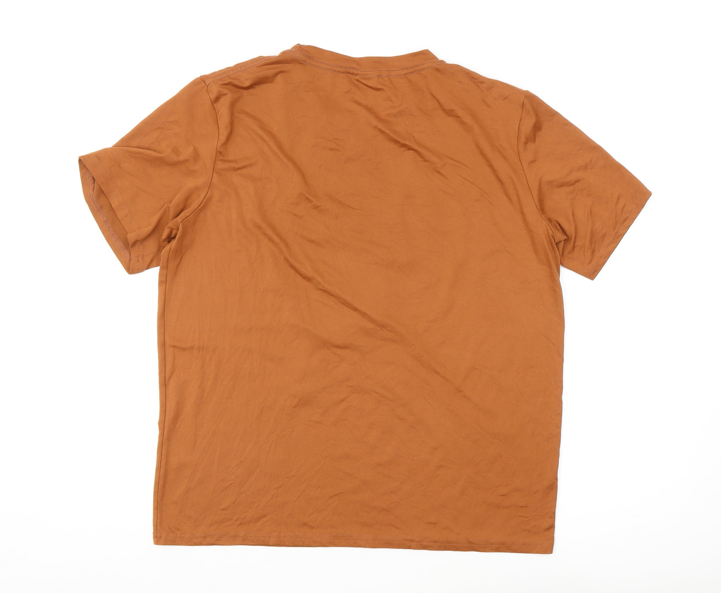 Men's Brown Funny Bear Graphic T-Shirt, Size S