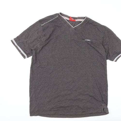 Slazenger Men's Grey V-Neck T-Shirt Size L