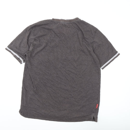 Slazenger Men's Grey V-Neck T-Shirt Size L