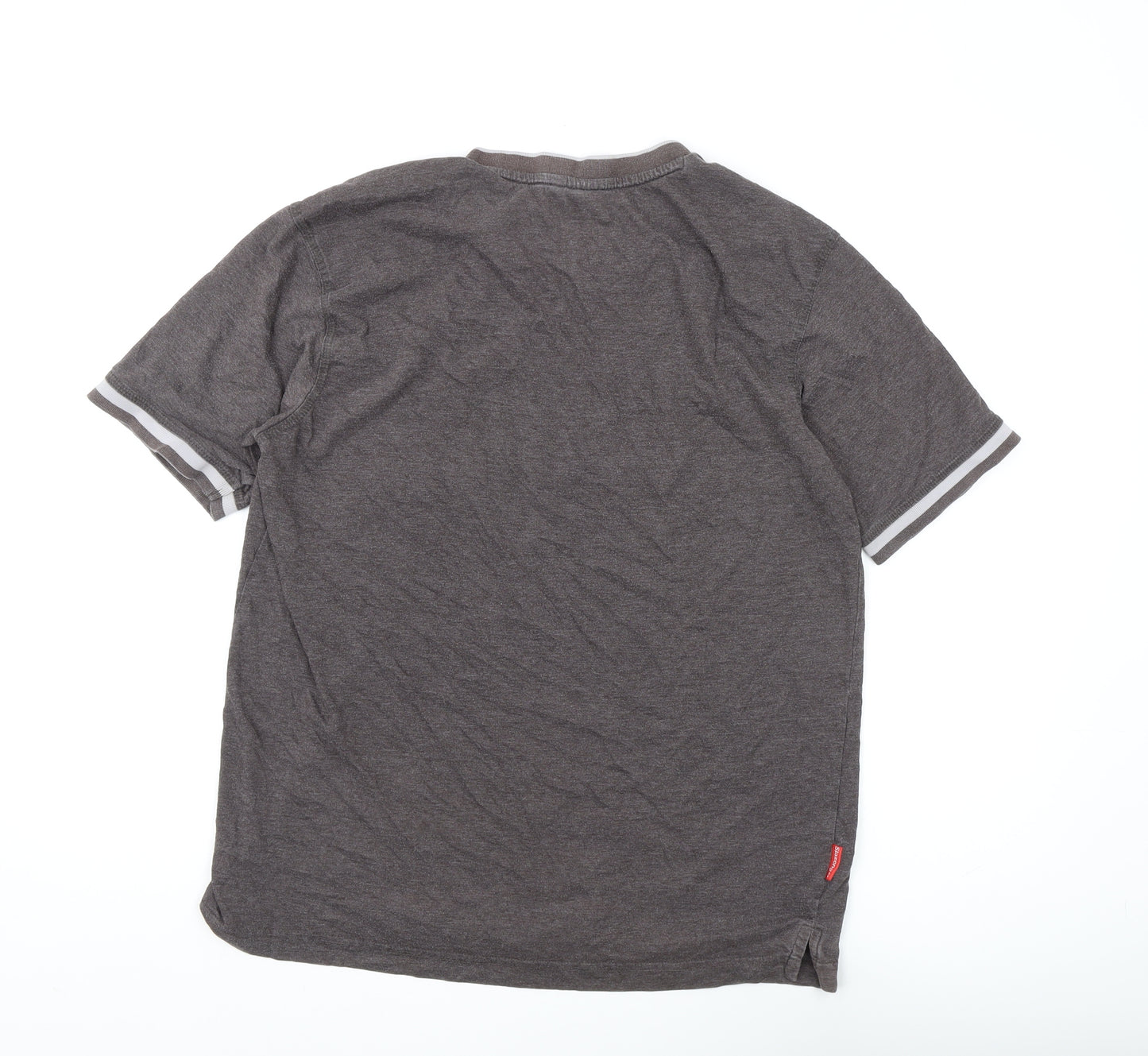 Slazenger Men's Grey V-Neck T-Shirt Size L