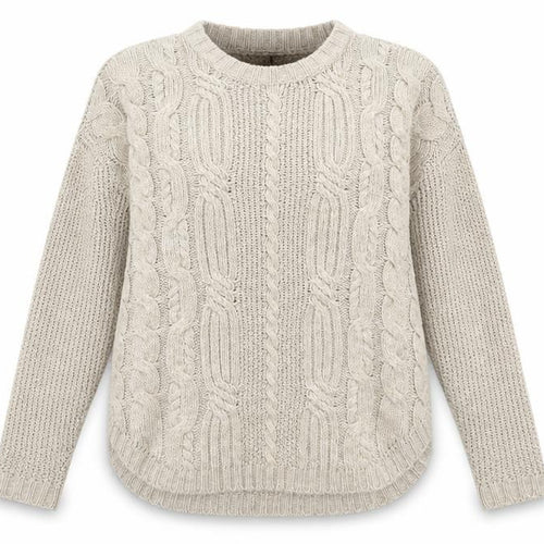 Mango Women's Beige Cable-Knit Pullover Jumper (S)
