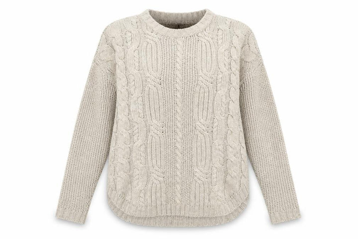 Mango Women's Beige Cable-Knit Pullover Jumper (S)