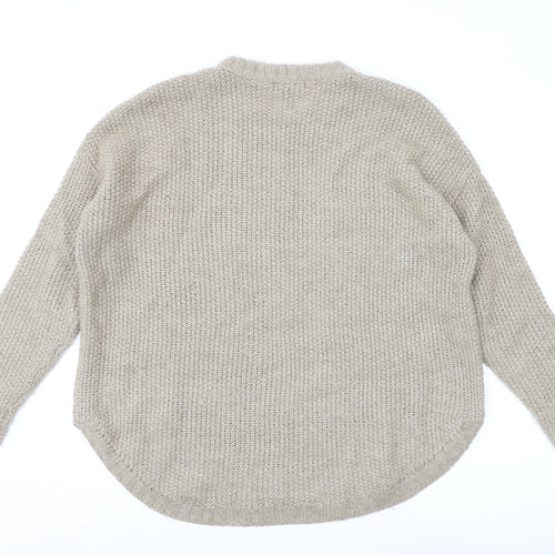 Mango Women's Beige Cable-Knit Pullover Jumper (S)