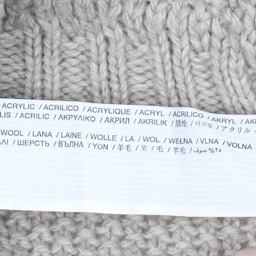 Mango Women's Beige Cable-Knit Pullover Jumper (S)