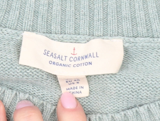Seasalt Cornwall Women's Green Crew Neck Jumper, Size 12