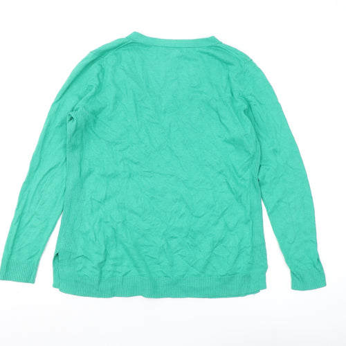 Gap Women's Green V-Neck Pullover Jumper M