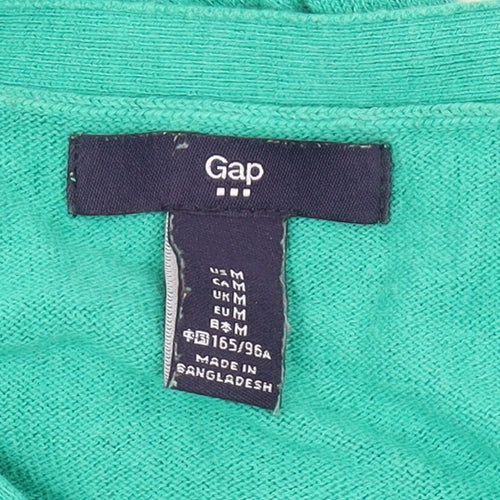 Gap Women's Green V-Neck Pullover Jumper M