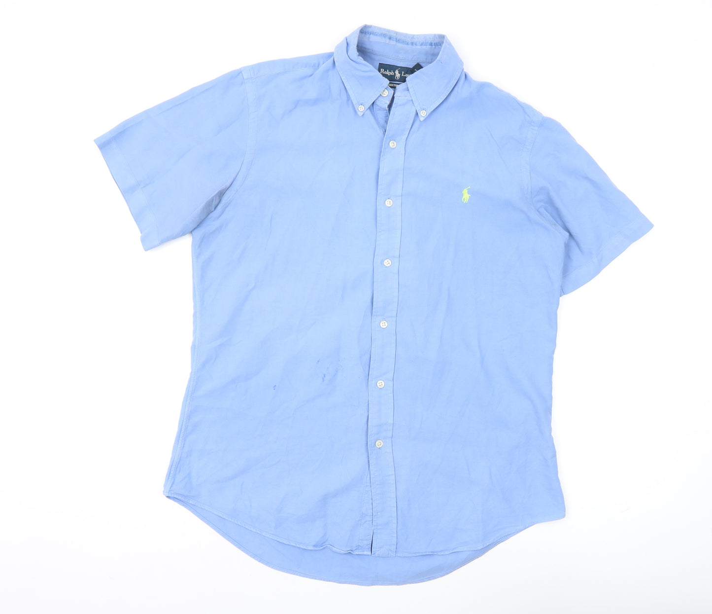 Ralph Lauren Men's Blue Button-Down Shirt M