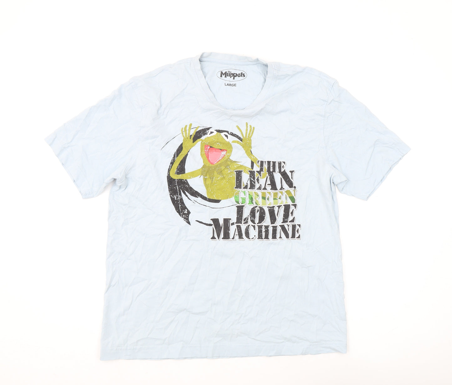 The Muppets Men's Blue Large Cartoon T-Shirt