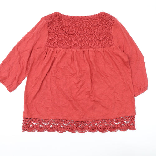 FatFace Women's Red Tunic Blouse Size 14 - Casual Style